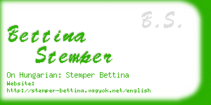 bettina stemper business card